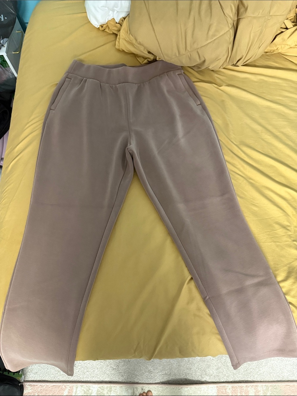 Mauve-Taupe Relaxed Stretch Joggers